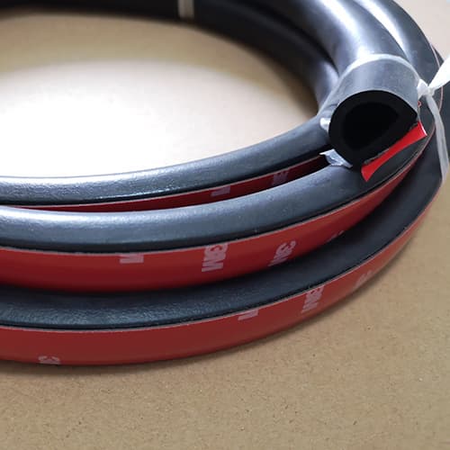 Extruded D Shape Rubber D Seal Rubber Gaskets for Enclosures